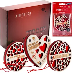 Zestaw zapachów do auta 3 szt. YOU&ME – drewno + czerwony filc | Dla niej